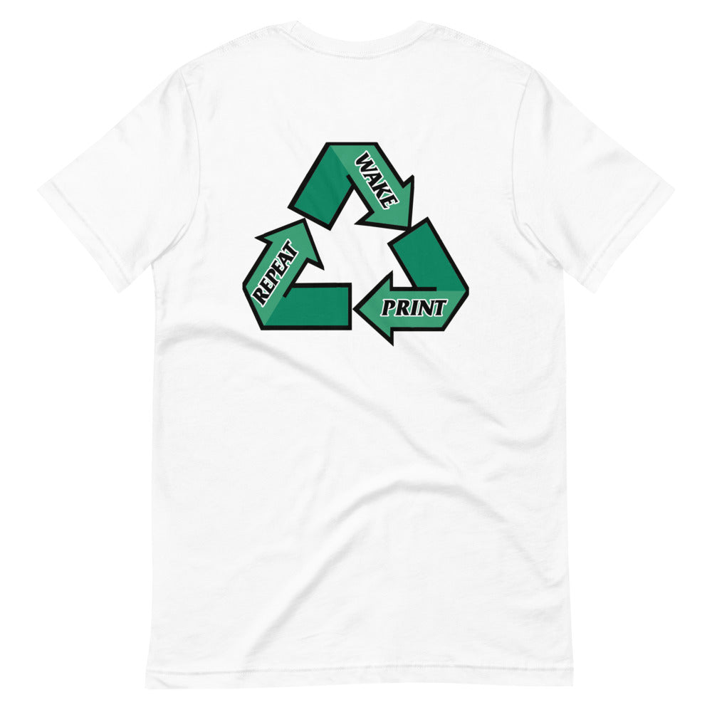 Wake Print Repeat Short-Sleeve Unisex T-Shirt